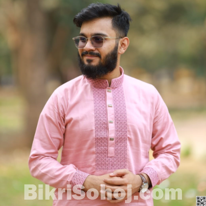 Premium Embroidered Cotton Panjabi